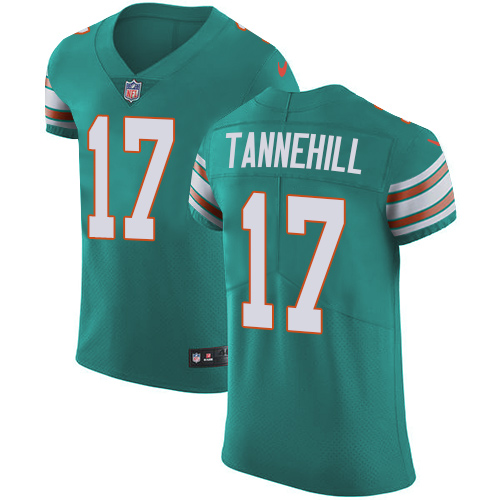 Nike Dolphins #17 Ryan Tannehill Aqua Green Alternate Men's Stitched NFL Vapor Untouchable Elite Jersey